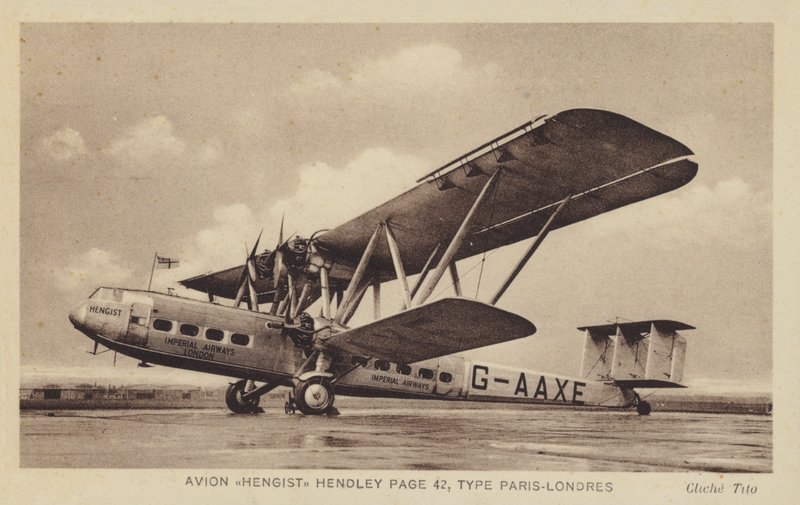 Avion Hengist Hendley Página 42, tipo Paris-Londres de French Photographer