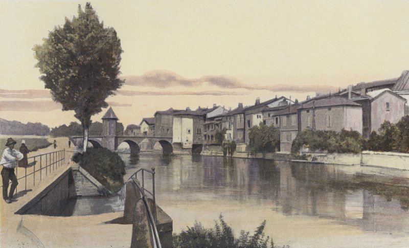 Bar-le-Duc, a ponte de Notre-Dame, no Ornain de French Photographer