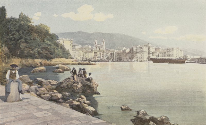 Bastia, vista do antigo porto e da cidade de French Photographer