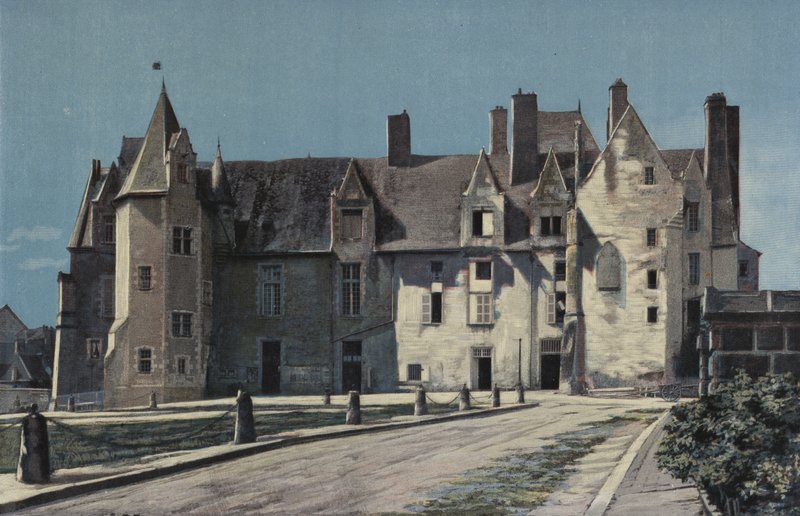 Bauge, Chateau (prefeitura e Gendarmerie), juntos na praça de French Photographer