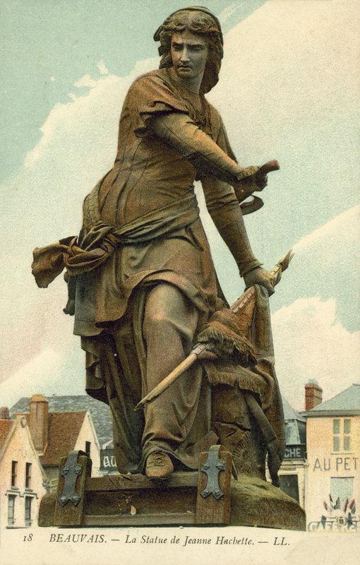 Beauvais, estátua de Jeanne Hachette (foto a cores) de French Photographer