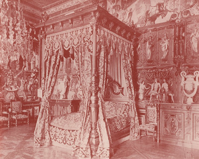 Quarto de Ana da Áustria, Fontainebleau (foto a p/b) de French Photographer