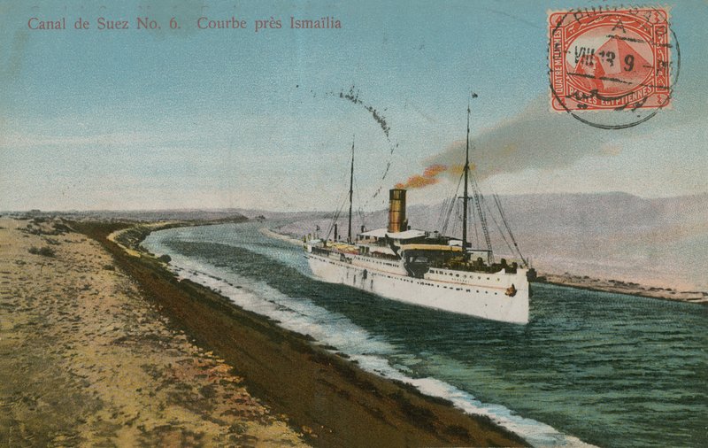 Dobre perto de Ismailia, Canal de Suez. Postal enviado em 1913. de French Photographer