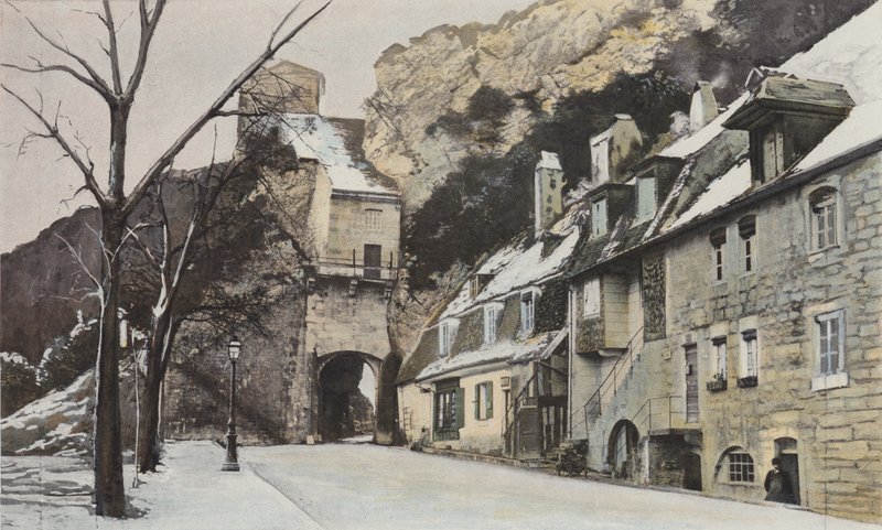 Besancon, Porte Taillee, vista tirada do lado da cidade de French Photographer