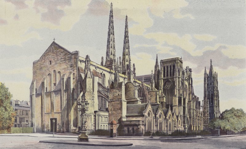 Bordeaux, Cathedrale St-Andre, juntos SE e Tour Pey-Berland de French Photographer
