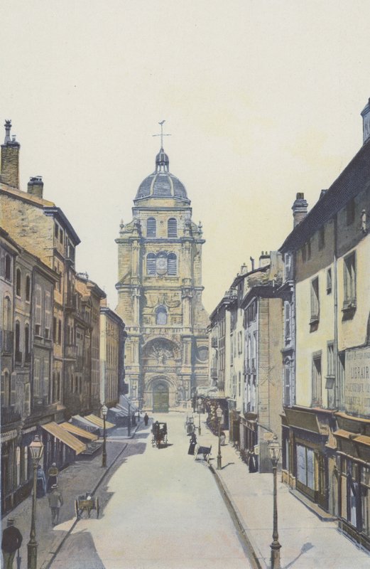 Bourg, Notre-Dame Street e Igreja de French Photographer