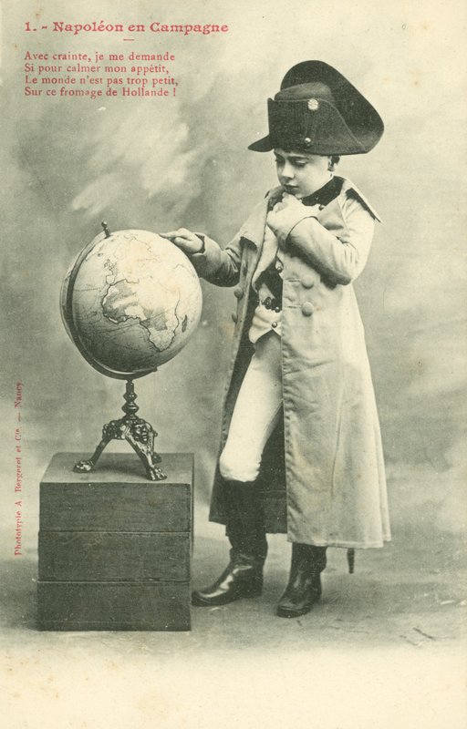 Rapaz, vestido de Napoleão de French Photographer