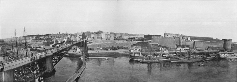Brest - O Torneio de Pont e o Porto Militar (foto a p/b) de French Photographer