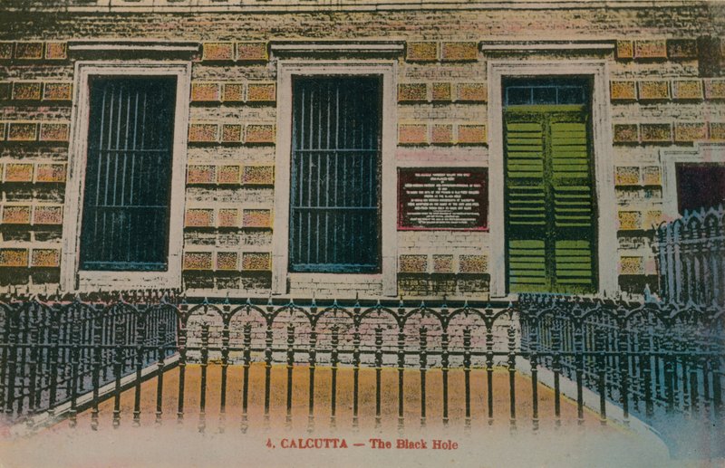 Calcutá - O Buraco Negro. Postal enviado em 1913. de French Photographer