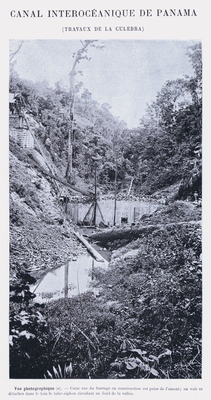 Canal Interoceânico do Panamá, La Culebra trabalha (foto a p/b) de French Photographer