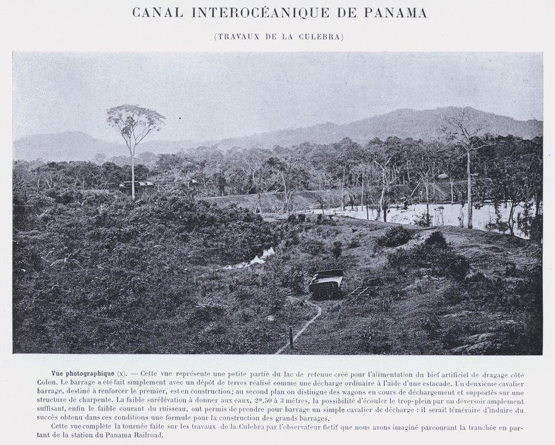 Canal Interoceânico do Panamá, La Culebra trabalha (foto a p/b) de French Photographer