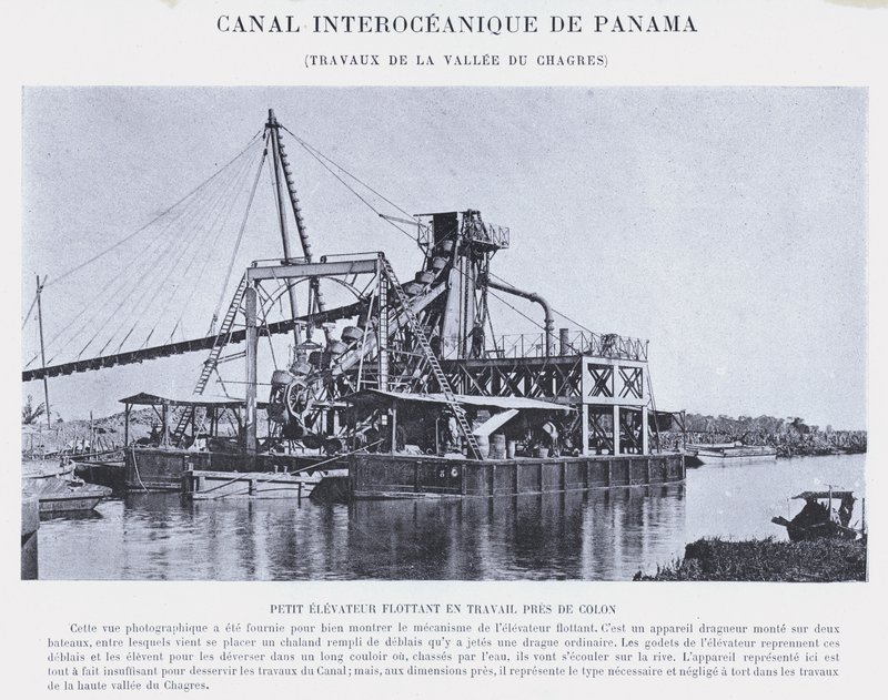 Canal Interoceânico do Panamá, Chagres Valley Works (foto a p/b) de French Photographer