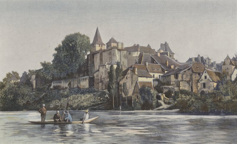 Carennac, Visão geral da cidade na margem do Lot de French Photographer