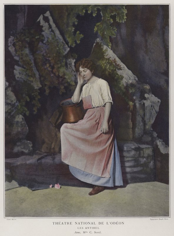 Cecile Sorel como Jane em Les Antibel (foto colorida) de French Photographer