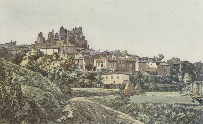 Chabrillan, vista geral e ruínas do castelo de French Photographer