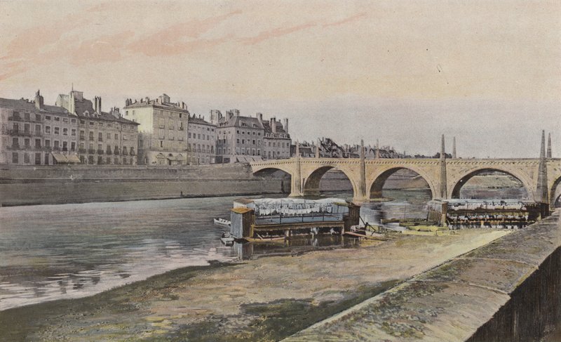 Chalon-sur-Saone, a ponte de São Lourenço de French Photographer