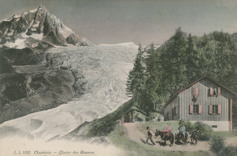 Chamonix - geleira de Bossons. Postal enviado em 1913. de French Photographer