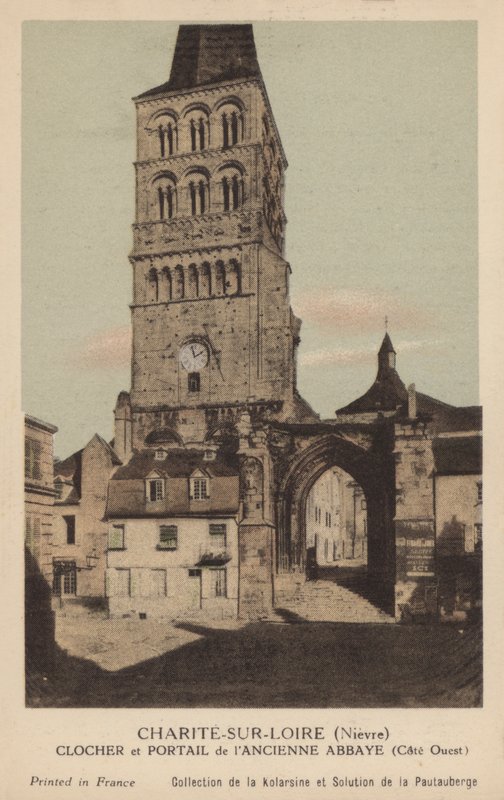 Charite Sur Loire, Torre do Sino e Portão da Abadia da Abadia de French Photographer