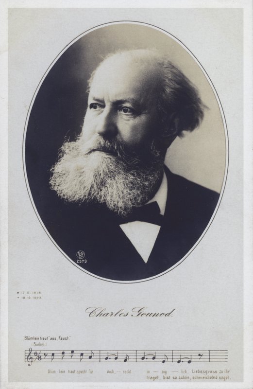 Charles Gounod, pianista e compositor francês (foto a p/b) de French Photographer
