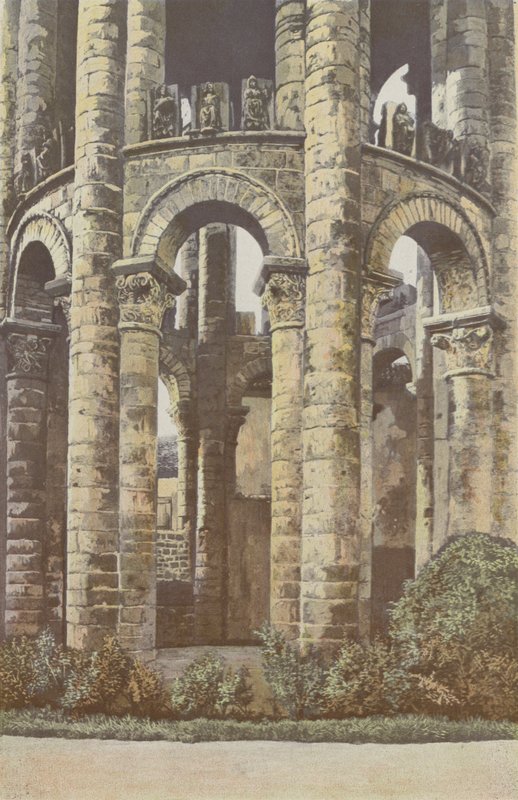 Charroux, Old Abbey, torre, parte inferior de French Photographer