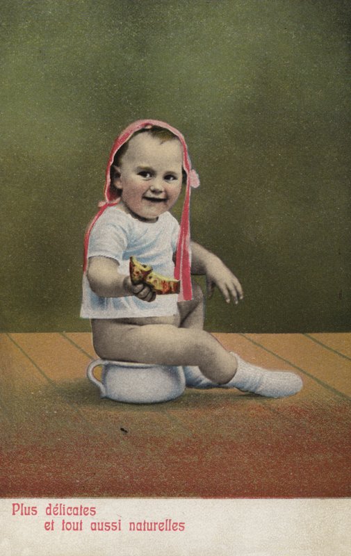 Criança, sentando, potty de French Photographer