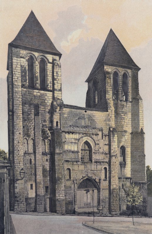 Chinon, Igreja de Saint-Mexme, Fachada O (Escola) de French Photographer