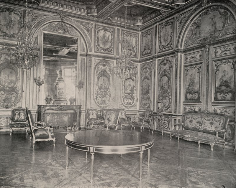 Sala do Conselho, Palácio de Fontainebleau (foto a p/b) de French Photographer