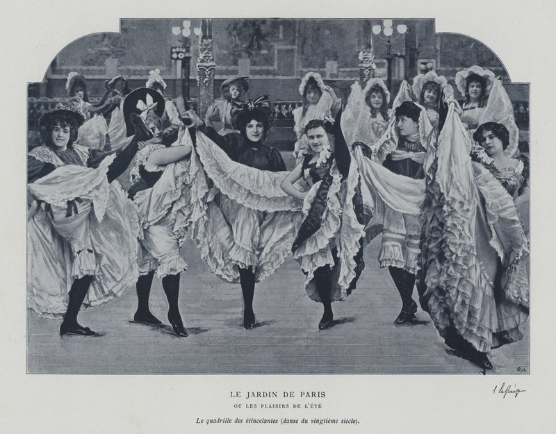 Dançarinos no Jardin de Paris (foto a p/b) de French Photographer