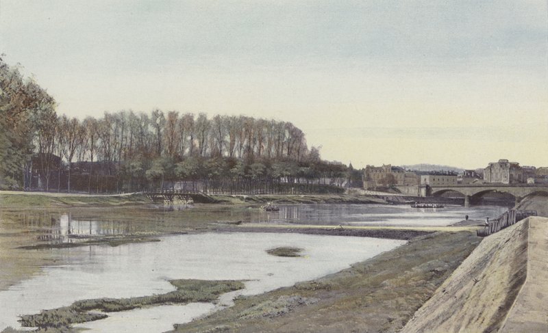 Dax, LAdour a montante da ponte da cidade de French Photographer