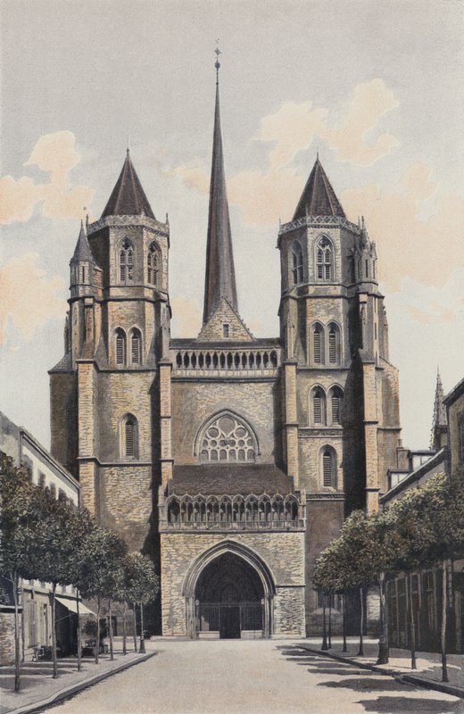 Dijon, Cathédrale Saint-friendly, Fachada Oh de French Photographer