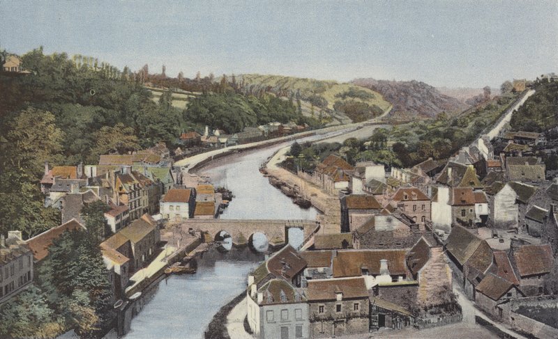 Dinan e o Rance Inferior, vista do viadue de Lanvallay de French Photographer
