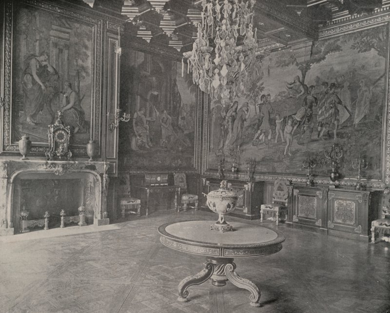 Sala de Desenho, Palácio de Fontainebleau (foto a p/b) de French Photographer