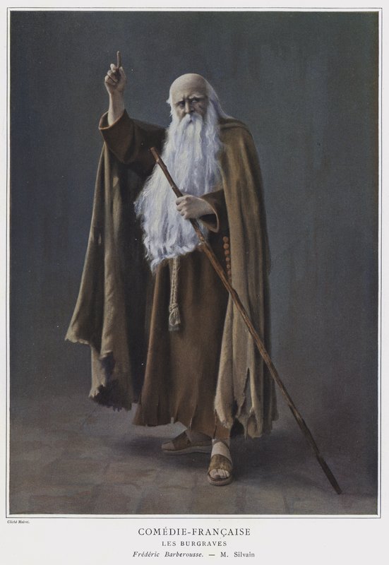 Eugene Silvain como Frederick Barbarossa em Les Burgraves (foto colorida) de French Photographer