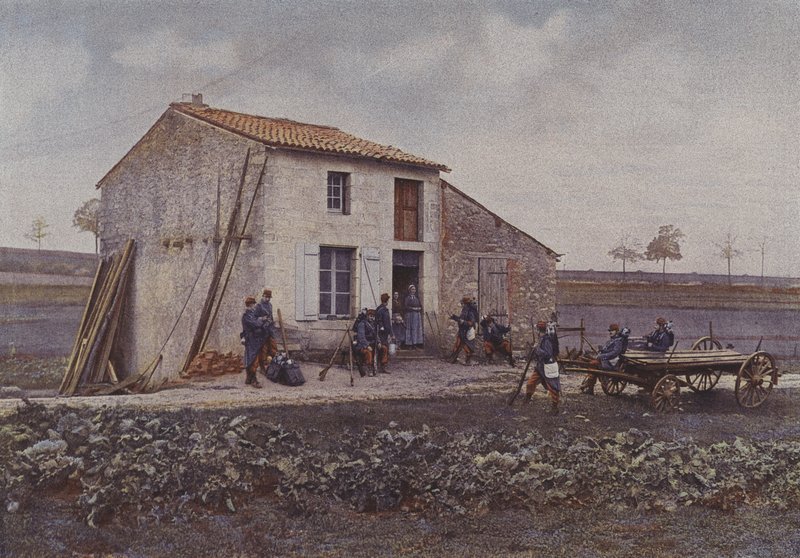 Infantaria francesa em manobras (foto a cores) de French Photographer