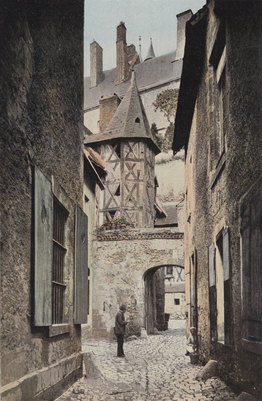 Gien Street, levando ao Chateau de French Photographer