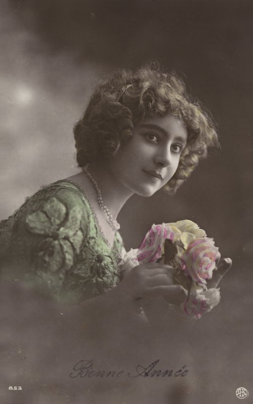 Menina, com, buquet de French Photographer