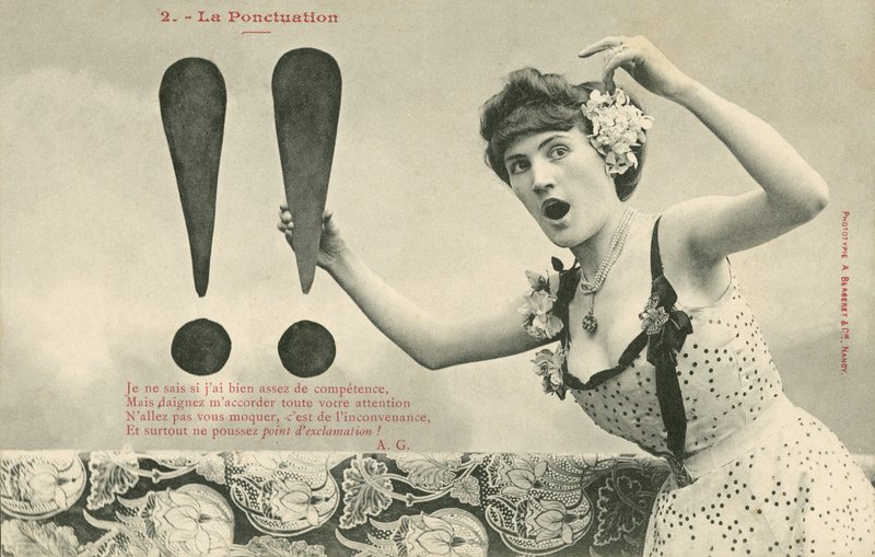 Menina com dois pontos de exclamação (foto a p/b) de French Photographer