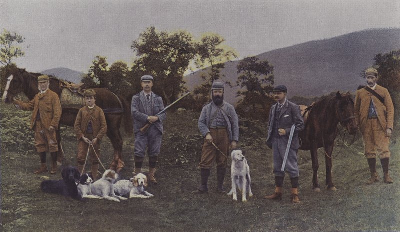 Grupo de caça Grouse na Escócia (foto a cores) de French Photographer