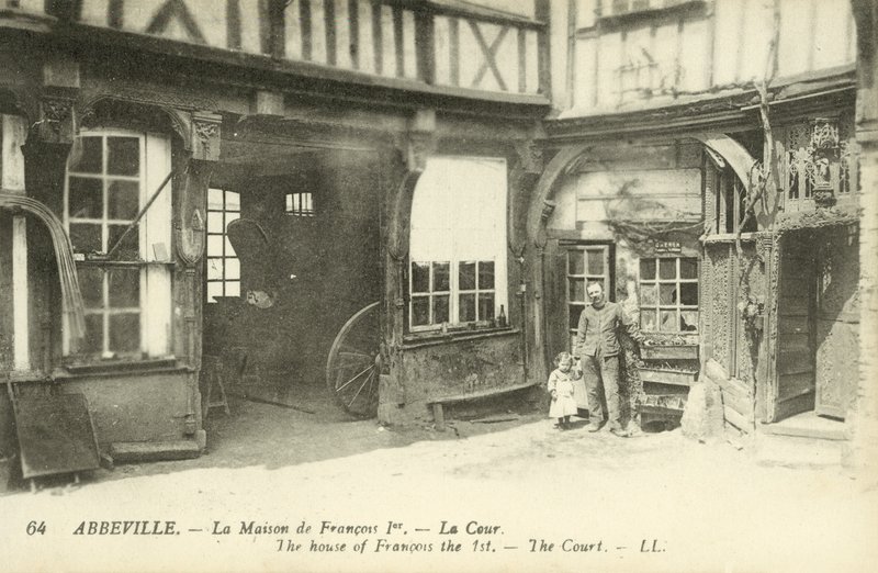 Casa do Rei Francisco I, Abbeville (foto a p/b) de French Photographer