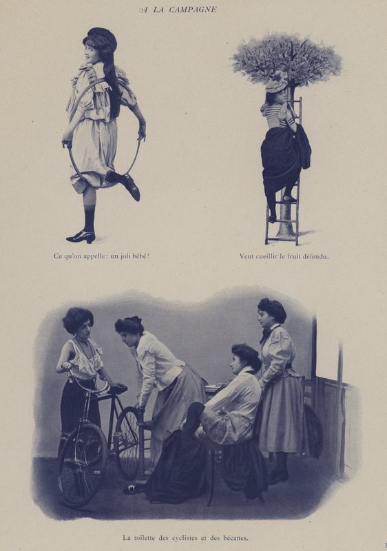 Ilustração para Petites Parisiennes (ou seja, jovens trabalhadoras em Paris) (foto a p/b) de French Photographer