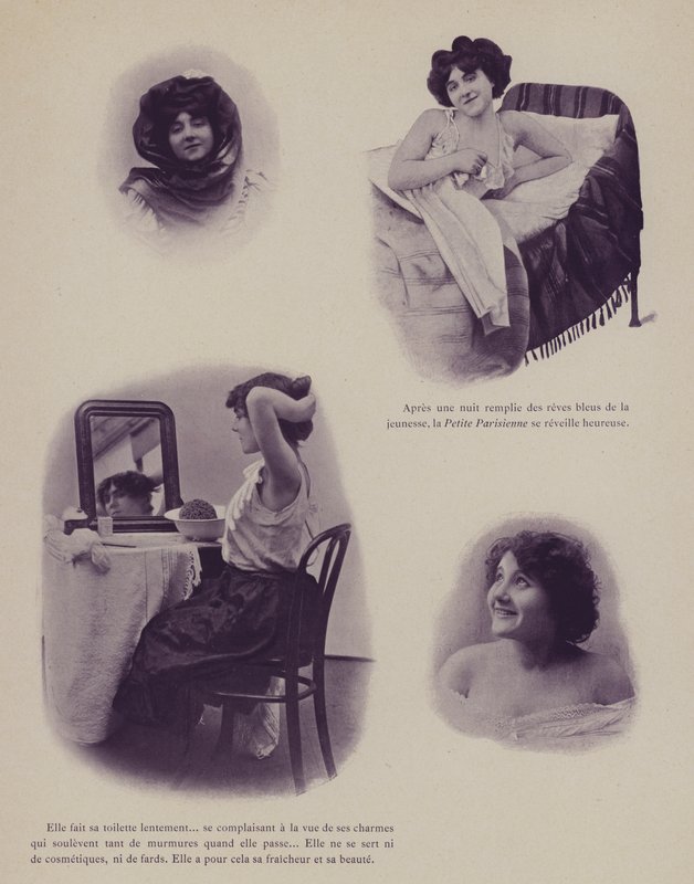 Ilustração para Petites Parisiennes (ou seja, jovens trabalhadoras em Paris) (foto a p/b) de French Photographer