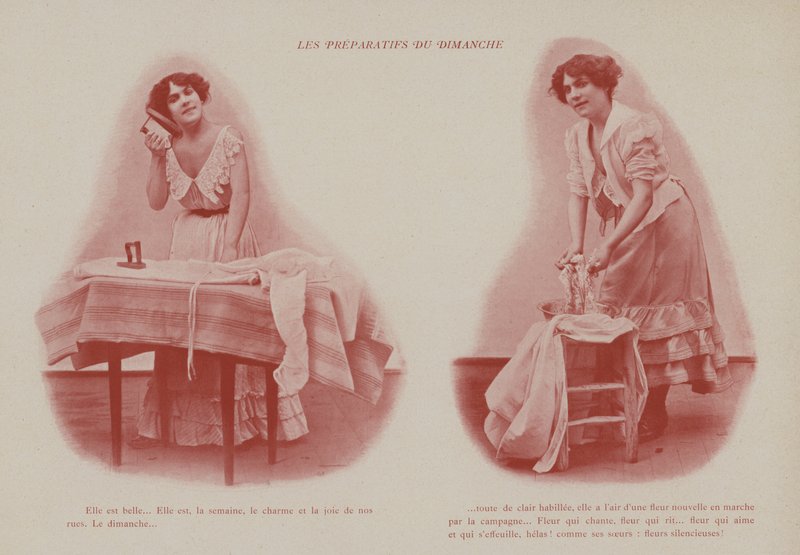 Ilustração para Petites Parisiennes (ou seja, jovens trabalhadoras em Paris) (foto a p/b) de French Photographer