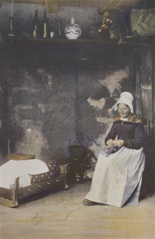 Interior DAuvergne, mulher tricô de French Photographer