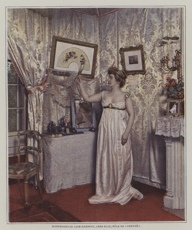 Jane Hading, atriz de teatro francesa (foto colorida) de French Photographer