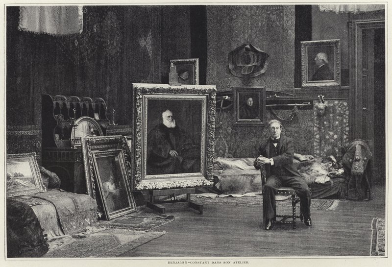 Jean-Joseph Benjamin-Constant em sua oficina de French Photographer