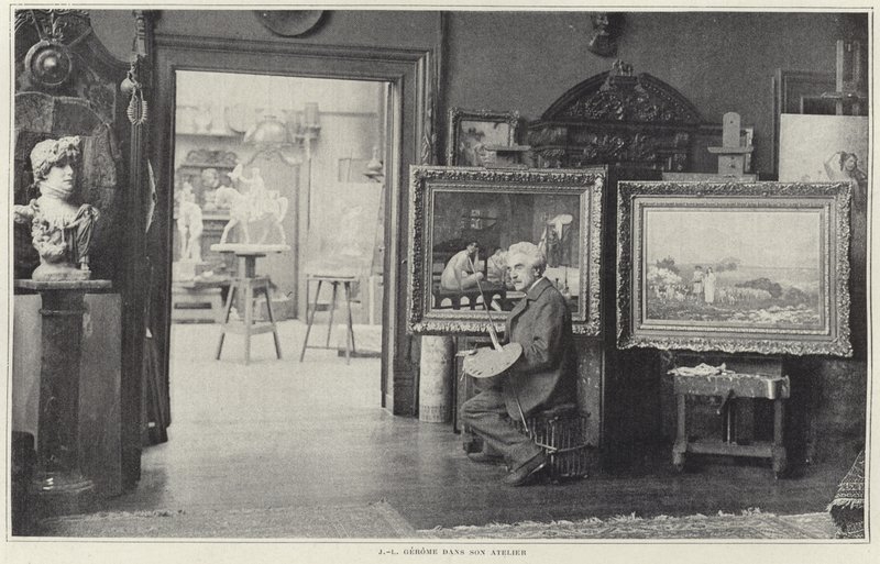 Jean-Leon Gerome em sua oficina de French Photographer