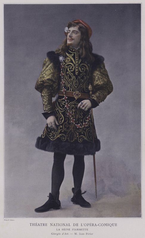 Jean Perier como Giorgio dAst na Rainha Fiammette (foto colorida) de French Photographer