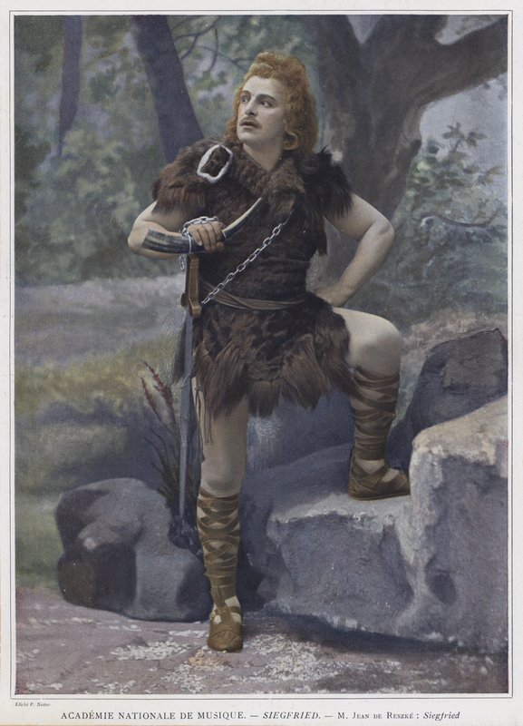 Jean de Reszke no papel título em Siegfried (foto colorida) de French Photographer