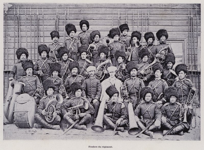 LArmee Russe: Fanfare du regiment (foto a p/b) de French Photographer