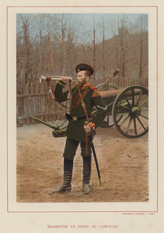Exército Russo: Trompete em Vestido de Campo (foto) de French Photographer